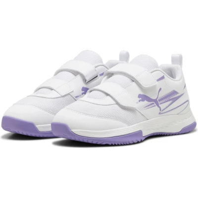 Afbeelding van Puma Varion II JR Unisex Handbalschoenen voor kinderen, Maat: 34, White/lavender alert Kunststof/ textiel
