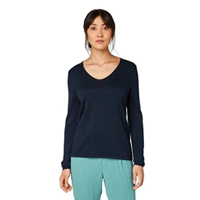 Image de TOM TAILOR Dames Chemisier imprimé 1016098, 21273 Blue Navy Floral Design, M
