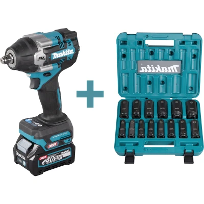 Afbeelding van MAKITA TW007GD201 40Vmax XGT accu slagmoersleutel 1/2&quot; 760Nm in MAKPAC (2x 2,5Ah + lader)