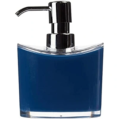Afbeelding van MSV Zeeppompje/dispenser Aveiro PS kunststof donkerblauw/zilver 11 x 14 cm 260 ml