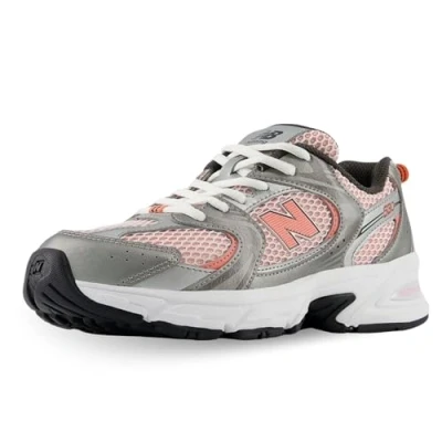 Afbeelding van New Balance 530 Unisex Sneakers laag voor kinderen, Maat: 38, Dark silver metallic Imitatieleer/ textiel