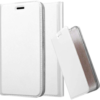 Afbeelding van Cadorabo Hoesje geschikt voor Honor 8 PRO in CLASSY ZILVER Beschermhoes met magnetische sluiting, standfunctie en kaartvakje Book Case Cover Etui