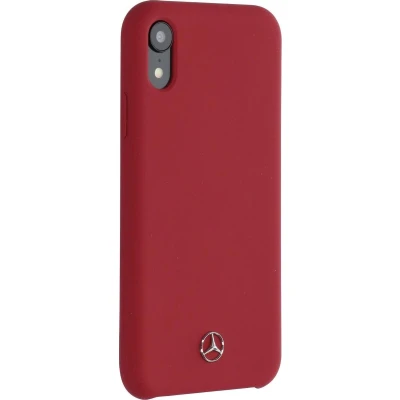 Afbeelding van Rood hoesje van Mercedes Benz Backcover iPhone XR Silicone