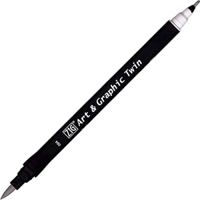 Afbeelding van ZIG Art &amp; Graphic Twin Tip brush marker Pale Gray