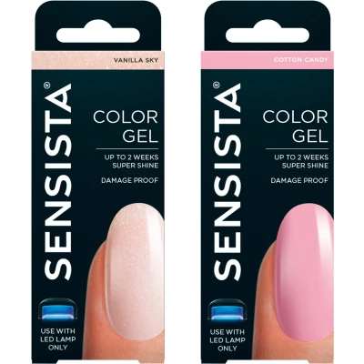 Afbeelding van Sensista Glittery Pink Duo Set Color Gel Gellak Voordeelset Glitter Roze nagellak voor LED lamp 2 stuks