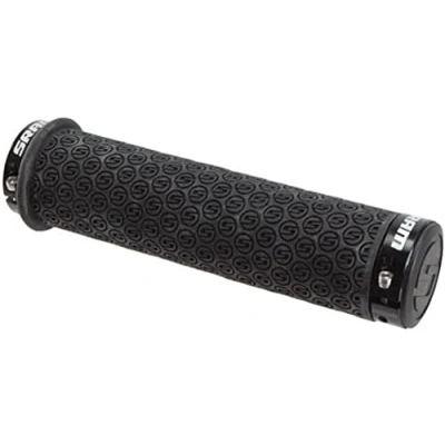 Afbeelding van SRAM DH Siliconen handvatten met schroefbeveiliging, zwart