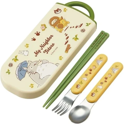Afbeelding van Merchandising: Tableware: Ghibli My Neighbor Totoro Set Eetstokjes Lepel vork en Catbus
