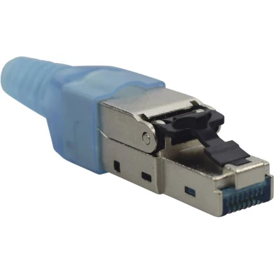 Afbeelding van KOMOS RJ45 Netwerk Adapter CAT 6A [1x stekker 1x Open kabeleinde] Zink