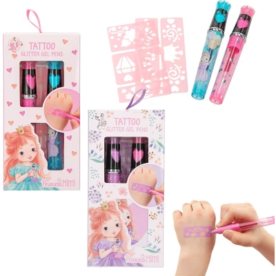 Afbeelding van Depesche Princess Mimi glitter tattoo gelstiften 1 set