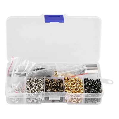 Afbeelding van oogjes, metalen ogen, set met 3 delen, handwerk, voor kleding, schoenen, tas van leer, mm x 420 cm