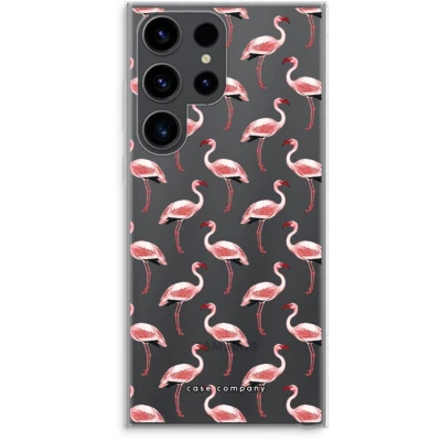 Afbeelding van Case Company® hoesje geschikt voor Samsung Galaxy S23 Ultra Flamingo Soft Cover Telefoonhoesje Bescherming aan alle Kanten en Schermrand