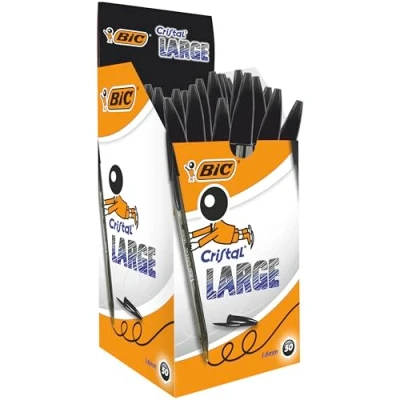 Image de Bic stylos à bille Cristal Large, couleur de l&#039;encre: noir