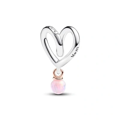 Afbeelding van Pandora Moments Hearts Sterling zilveren bedels, zilver, Synthetisch opaal