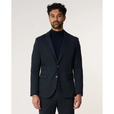 Afbeelding van The Blueprint Premium Mix &amp; Match Colbert Heren Navy grote ruit