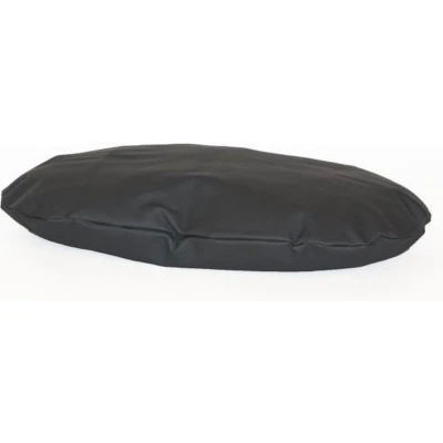 Afbeelding van Hondenkussen Ovaal leatherlook antraciet 65x45x15 cm Polyestervezels