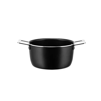 Afbeelding van Alessi Kookpan Pots&amp;Pans AJM101/20 B Zwart ø 20 cm / 3.2 Liter door Jasper Morrison