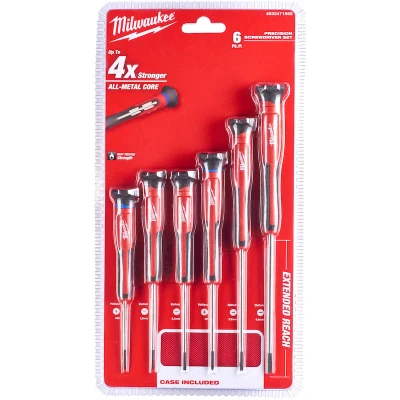Afbeelding van MILWAUKEE 4932471869 Schroevendraaierset 6 PH00, PH0, SL1.6, SL2, SL3.2, SL4