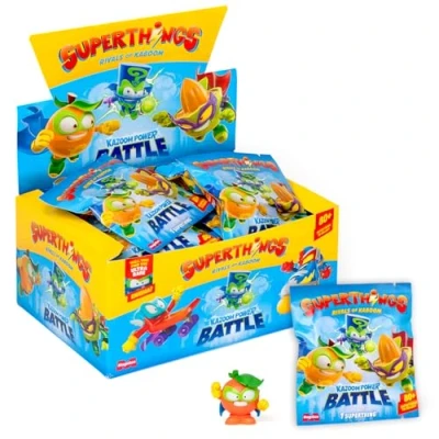 Afbeelding van SUPERTHINGS KAZOOM Power Battle One Pack. Doos met 25 enveloppen verzamelfiguren. Elke envelop bevat 1 SuperThing Surprise en Checklist