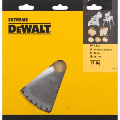 Afbeelding van DeWALT Cirkelzaagblad voor Hout Extreme Ø 216mm Asgat 30mm 48T DT4320 QZ