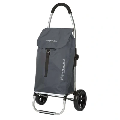 Afbeelding van Playmarket Go Two Compact Boodschappentrolley grey Trolley