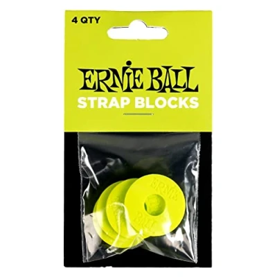 Image de Ernie Ball Strap Blocks 4pk Green