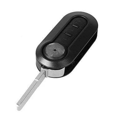 Afbeelding van Sleutelhoes voor Fiat 500 500L Bravo Panda Punto Doblo Citroen Jumper Peugeot Boxer Plip sleutel afstandsbediening 3 knoppen lemmet model zwart Phonillico®