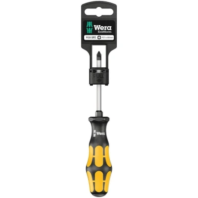 Afbeelding van Wera schroevendraaier met zeskantschacht en slagkop pozidriv pz1 x 80mm ((Blisterverpakking)