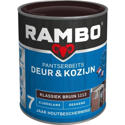 Afbeelding van Rambo Pantserbeits Deur &amp; Kozijn Dekkend Zijdeglans Klassiekbruin 1113