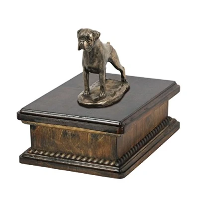 Afbeelding van Elegante urn hond voor Bull Terrier as met klassieke hondensculptuur
