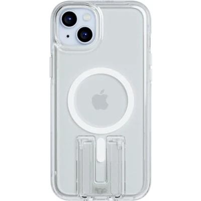 Afbeelding van Tech21 Evo Crystal Kick iPhone 15 Plus hoesje Schokbestendig telefoonhoesje Transparant/Wit 4,9 meter valbestendig Flexshock