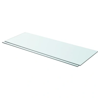 Afbeelding van Schappen 2 st 80x30 cm glas transparant