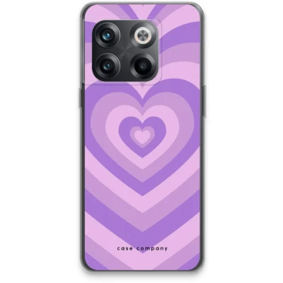 Afbeelding van Case Company® hoesje geschikt voor OnePlus 10T Hart Paars Soft Cover Telefoonhoesje Bescherming aan alle Kanten en Schermrand