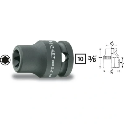 Afbeelding van HAZET 880S E12 Kracht dopsleutelinzet 3/8 (10 mm)