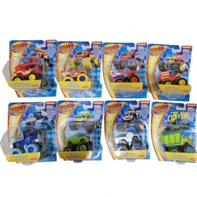 Afbeelding van Fisher Price Nickelodeon Blaze &amp; The Monster Machines complete set van 8 gegoten voertuigen CGF20 963F