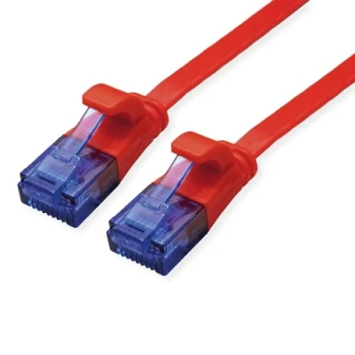 Afbeelding van VALUE UTP patchkabel, Cat.6A (Class EA), extra plat, rood, 2 m