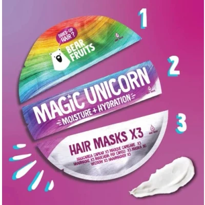 Afbeelding van Bear Fruits 3 x magische hydraterende maskers voor haar, 20 ml