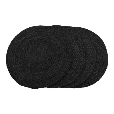 Afbeelding van Jonckheere Collectie Placemat Bombay gevlochten jute donkergrijs 38cm set/4