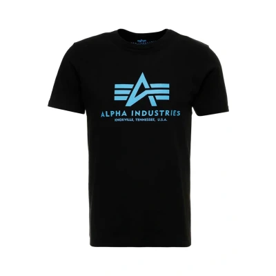 Afbeelding van Alpha Industries Tshirt print, Heren, Maat: Small, Black/blue