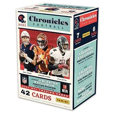 Afbeelding van Panini Chronicles NFL Football Blaster 2021 Value Box 6 verpakkingen per doos 42 verzamelkaarten
