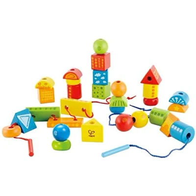 Image de Hape e1019 jeu de construction formes à enfiler