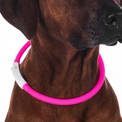 Afbeelding van HKM Halsband LED Roze