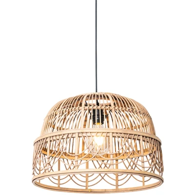 Afbeelding van QAZQA Oosterse hanglamp rotan 49 cm Michelle