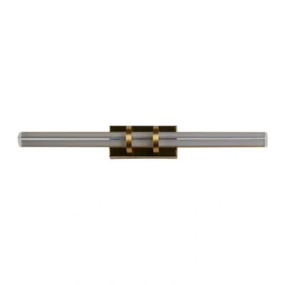 Afbeelding van Parma LED wandlamp, zwart/messing, staal, glas, IP44