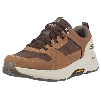 Afbeelding van Skechers 216106 BRTN, herenschoenen, Tan suède/bruin Textiel, 43 EU, Suede Brown Textile