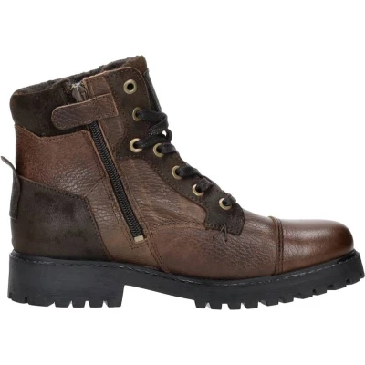 Afbeelding van Sub55 Veterschoenen Hoog Donkerbruin Maat 39