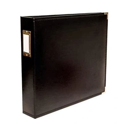 Afbeelding van We R Memory Keepers faux leather album 12x12&quot; black 1 stuk