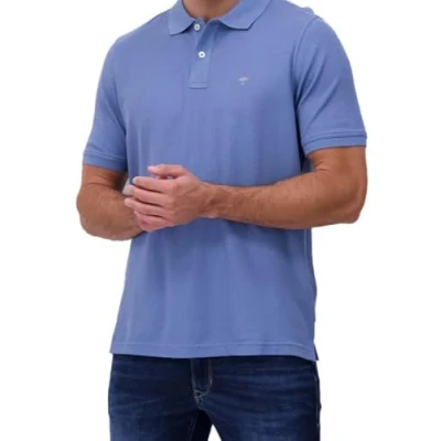 Afbeelding van FYNCH HATTON Poloshirt voor heren, korte mouwen, van hoogwaardig Supima katoen, 10001700, Stille Oceaan.