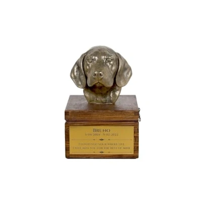 Afbeelding van Beagle urn hond met beeldje persoonlijke voor hondenas