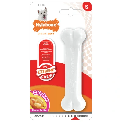 Afbeelding van Nylabone Durachew Bone Regular S Hondenspeelgoed Wit
