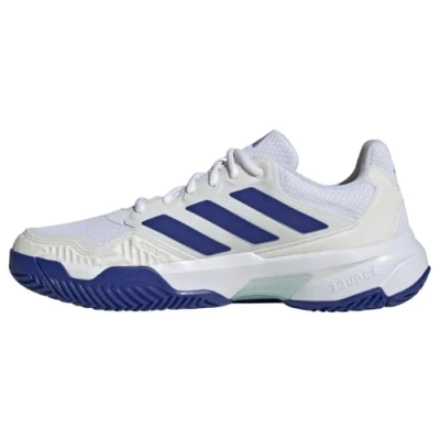 Afbeelding van adidas Performance Courtjam Control 3 Tennisschoenen voor alle ondergronden, Heren, Maat: 49 1/3, Footwear white/lucid blue/semi flash aqua Schoenen